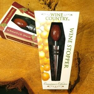 3/$25 Set of 2 Wood and Metal Wine Stoppers